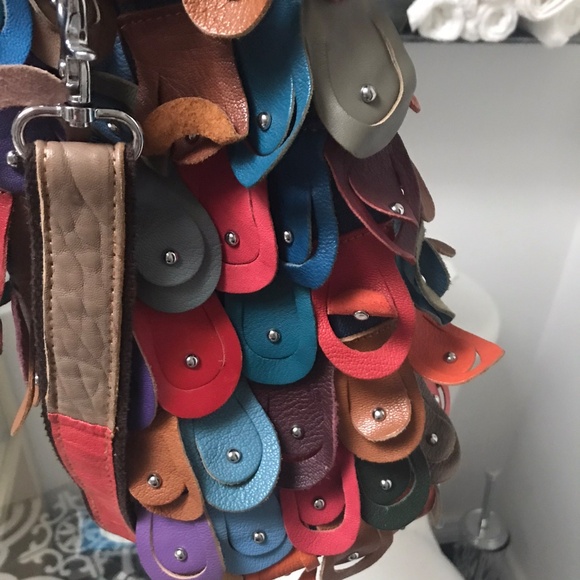 Unique, FABULOUS authentic Leather large bag NWOT - Picture 3 of 8